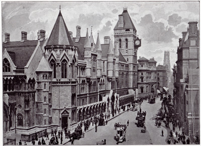 The Royal Palace of Justice, with Temple Bar Memorial